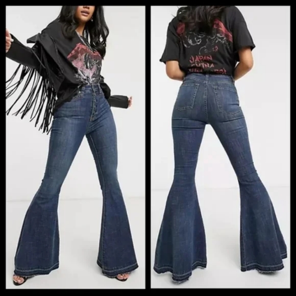 Free People Flare Leg High Rise Jeans 27 NWT - Picture 8 of 8